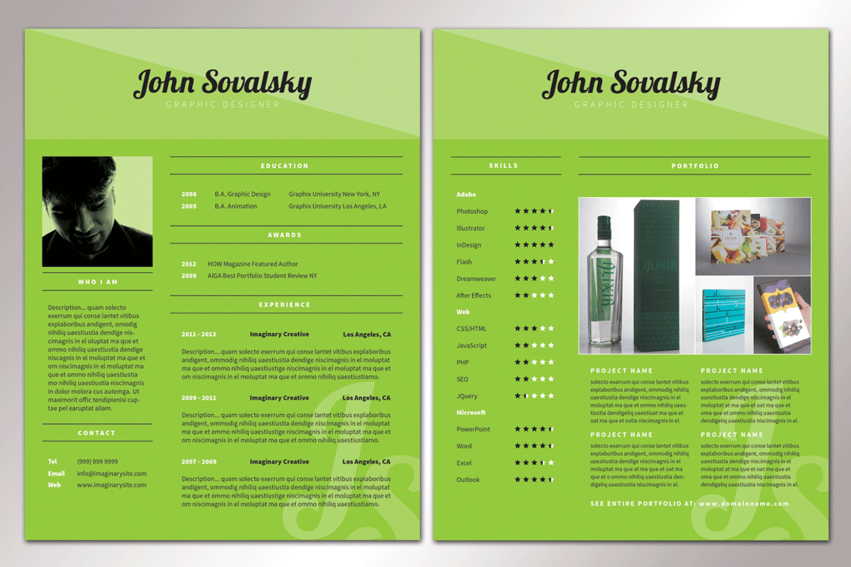 Colorful InDesign Resume, a Resume Template by FDwight (Photo 2 of 4)
