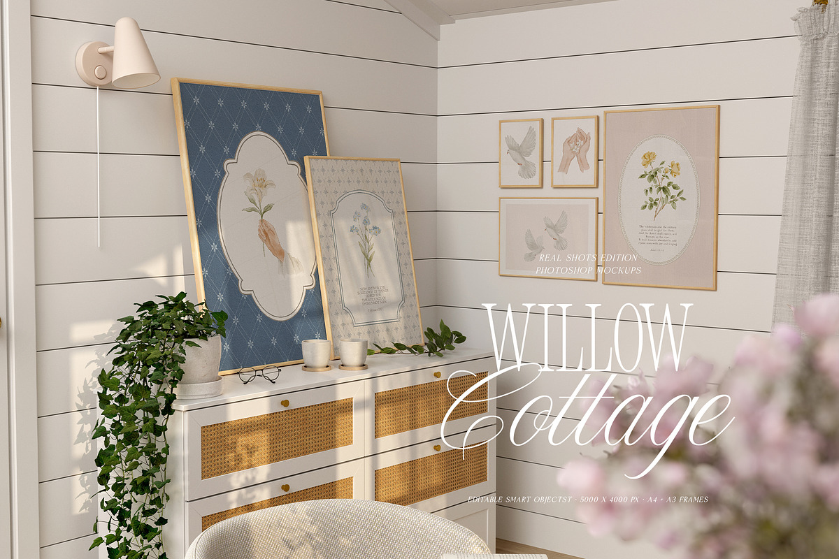 Willow Cottage Frames Mockup, a Household Mockup by Muse Mockups (Photo 6 of 14)