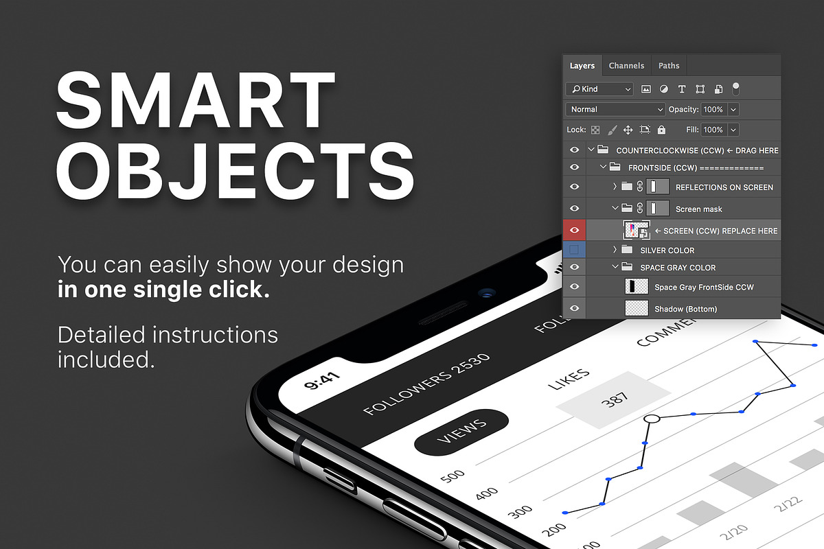 iPhone X Mockup - Lying On Surface, an iPhone Mockup by Mockups & Illustrations (Photo 2 of 11)