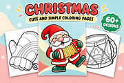 Christmas Coloring Pages for Kids #3, a Seasonal Illustration by Inkivelle Studio (Thumbnail 1 of 3)