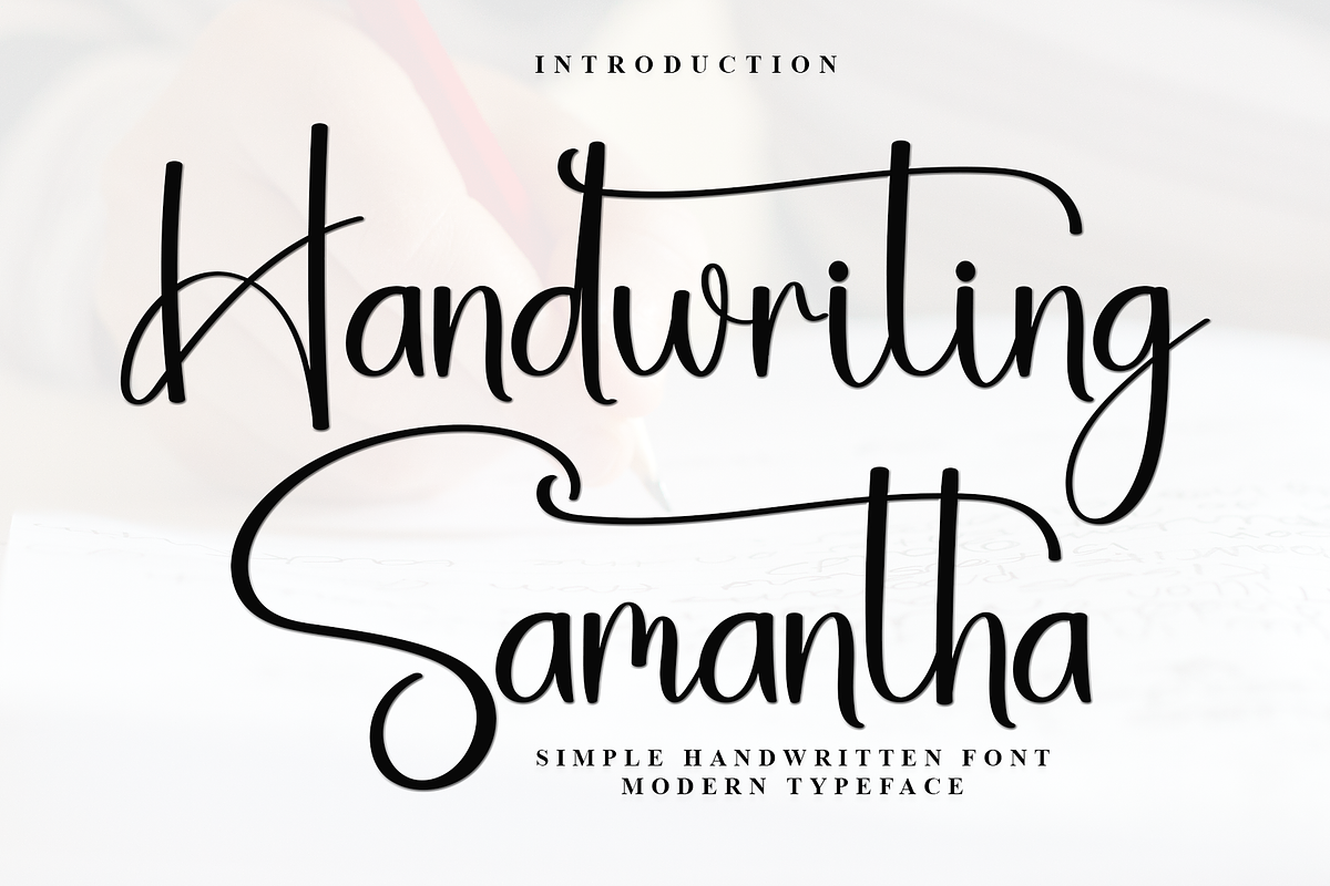 Handwriting Samantha, a Handwritten Font by InermediaSTUDIO (Photo 2 of 7)