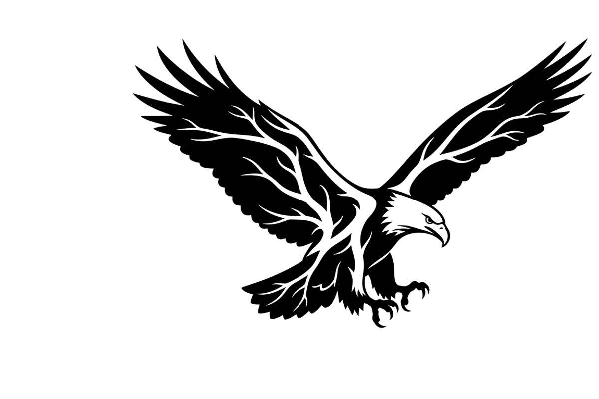 Powerful eagle flying wall art desig, an Illustration by Amazin_art (Photo 21 of 31)