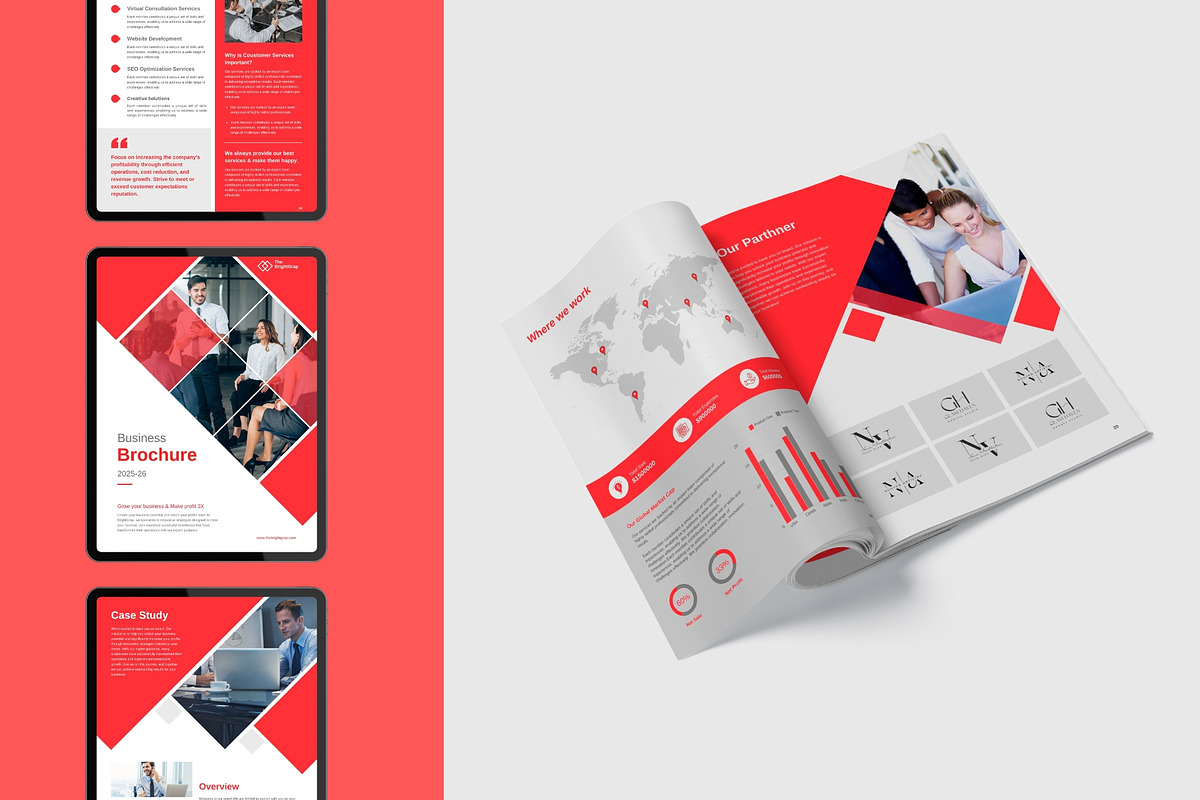 Corporate Brochure Canva Template, a Brochure Template by TheBrightGrap (Photo 7 of 10)