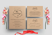 Minimal Wedding Invitation Set, an Invitation Template by TemplateCrafts (Thumbnail 1 of 4)