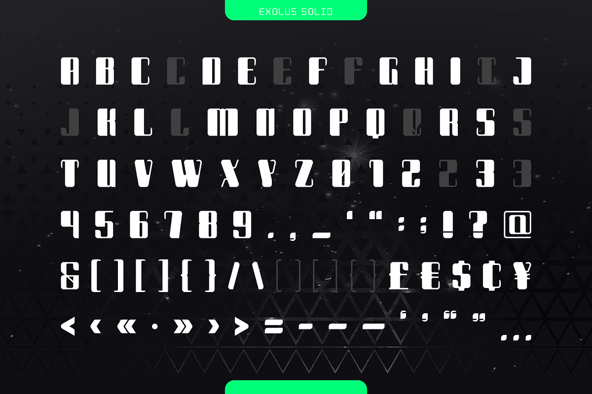 EXOLUS Experimental Font, a Font by Alex-Banks Type (Photo 4 of 7)