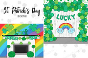 Happy St Patricks Day Clipart, a Seasonal Illustration by GlamArtZhanna (Thumbnail 2 of 3)