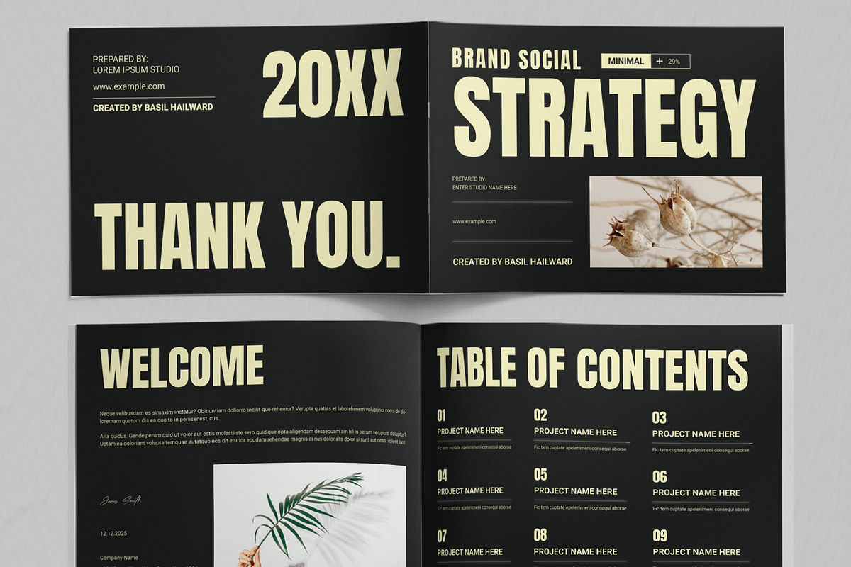 Brand Social Strategy Template, a Brochure Template by ContestDesign (Photo 2 of 5)