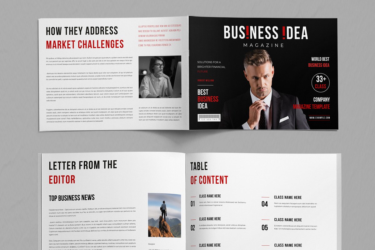 Business Magazine landscape Layout, a Magazine Template by ContestDesign (Photo 2 of 5)