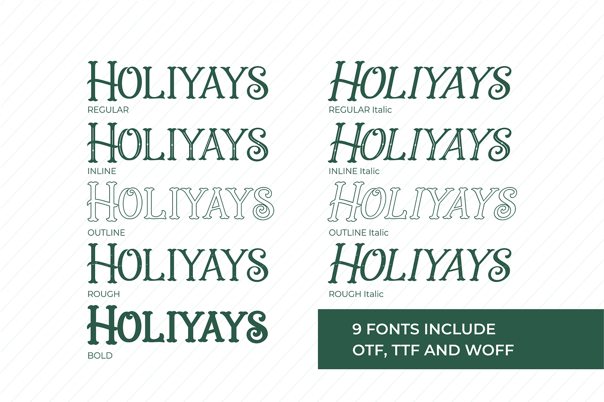 Holiday Present Fonts preview 8