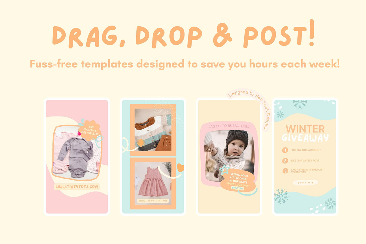 Baby Theme Instagram Story Templates, a Social Media Template by Hell Yeah Designs (Photo 5 of 10)