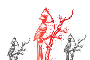 Elegant Bird Illustration, an Empty State Illustration by CarWrap design