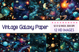 Vintage Galaxy Paper