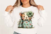 Whimsical St Patrick's Day Cat PNG, an Illustration by Craft Nest (Thumbnail 8 of 11)