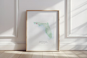 Watercolor Map of Florida, an Illustration by Beloved Paper (Thumbnail 2 of 6)