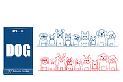 Adorable Dog Line Art Bundle, an Empty State Illustration by CarWrap design (Thumbnail 3 of 3)
