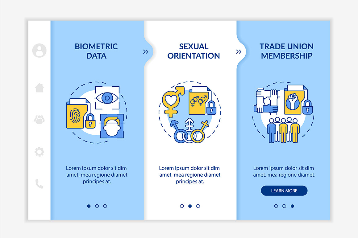 Examples of personal data app screen, a Templates & Theme by IMG Visuals
