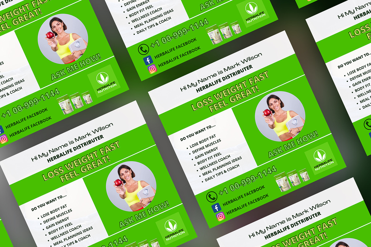 Herbalife Flyer Template Canva, a Flyer Template by Madhabi Studio (Photo 2 of 3)