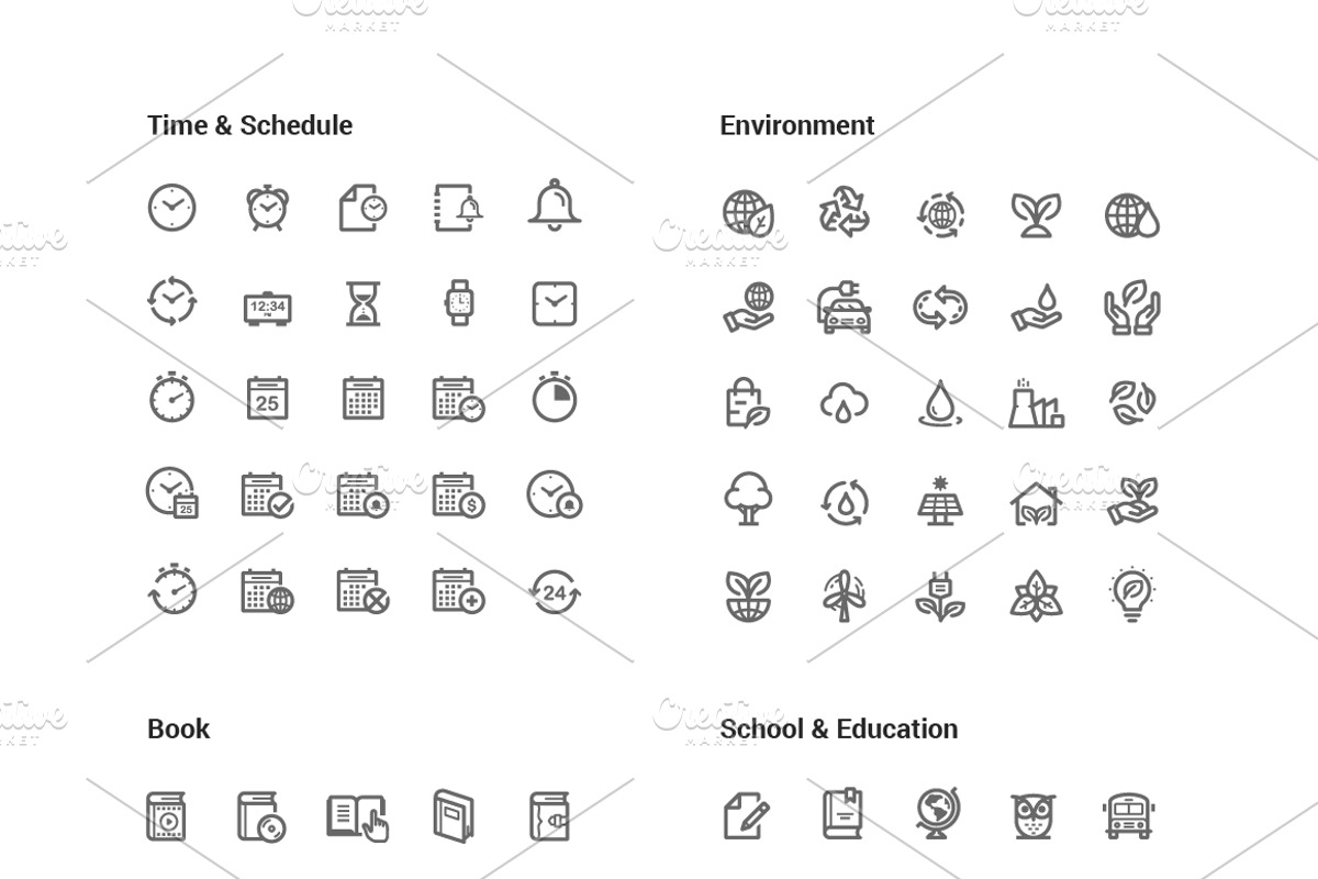 1500 Line Icons Pack, an Outline Icon by WORAKAMON Design Studio (Photo 4 of 18)