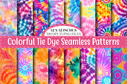 Colorful Tie Dye Seamless Patterns, a Pattern Graphic by designcity5 (Thumbnail 1 of 5)