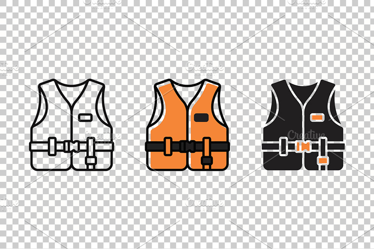 Life Jacket Vector Icons, an Object Graphic by Artonix (Photo 3 of 3)