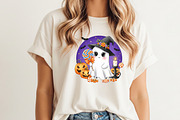 Cute Halloween Ghosts PNG, an Illustration by Watercolor design (Thumbnail 2 of 3)