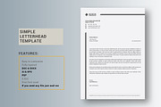 Simple Letterhead, a Stationery Template by DesignGhar (Thumbnail 1 of 3)