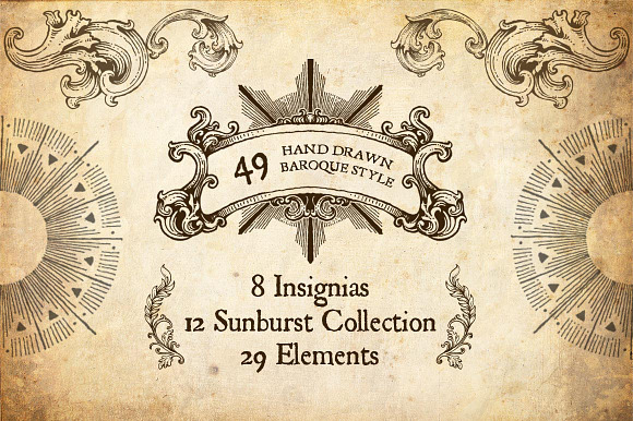 49 Hand Drawn Baroque Style preview 5