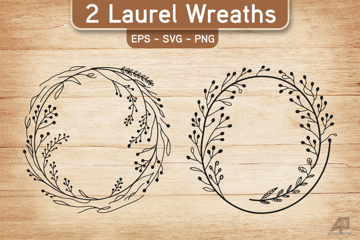 Laurel Wreath SVG PNG Bundle, an Illustration by Actual Pixel (Photo 11 of 17)