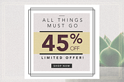 GRUNGE Social Media sale banner pack, a Social Media Template by Vova (Thumbnail 6 of 10)