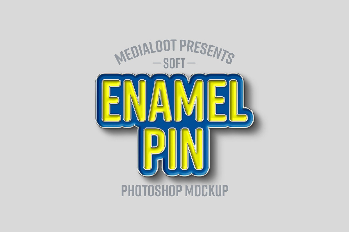 Soft Enamel Pin Mockup, a Mockup by Medialoot (Photo 1 of 5)