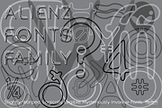 Alienz Outline, a Font by CozyFonts Foundry (Thumbnail 2 of 3)