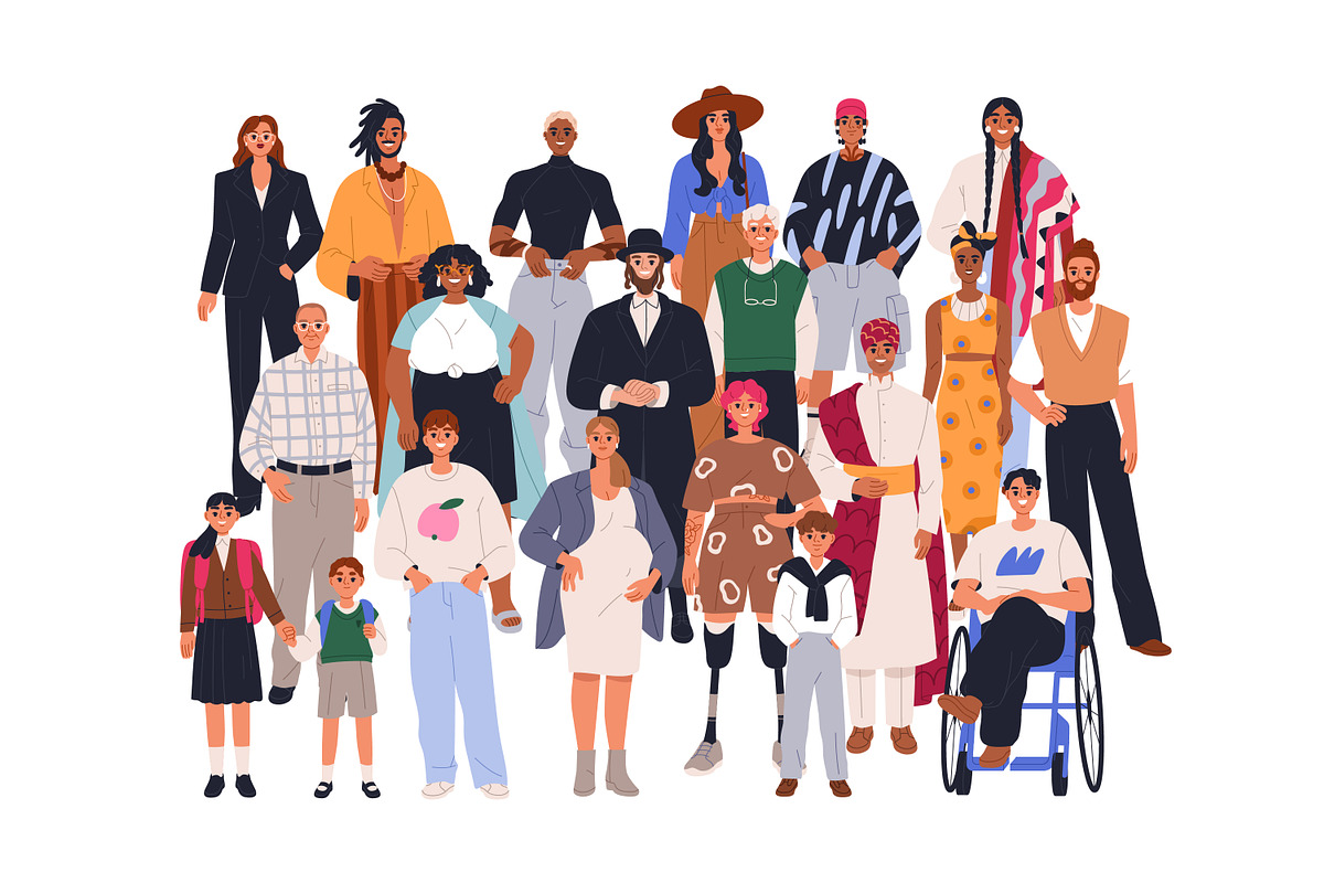 Diverse people group, society, a Person Illustration by Good Studio (Photo 3 of 7)