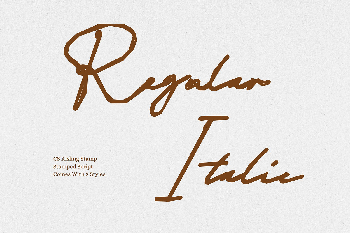 CS Aisling Stamp, a Script Font by Craft Supply Co. (Photo 4 of 7)