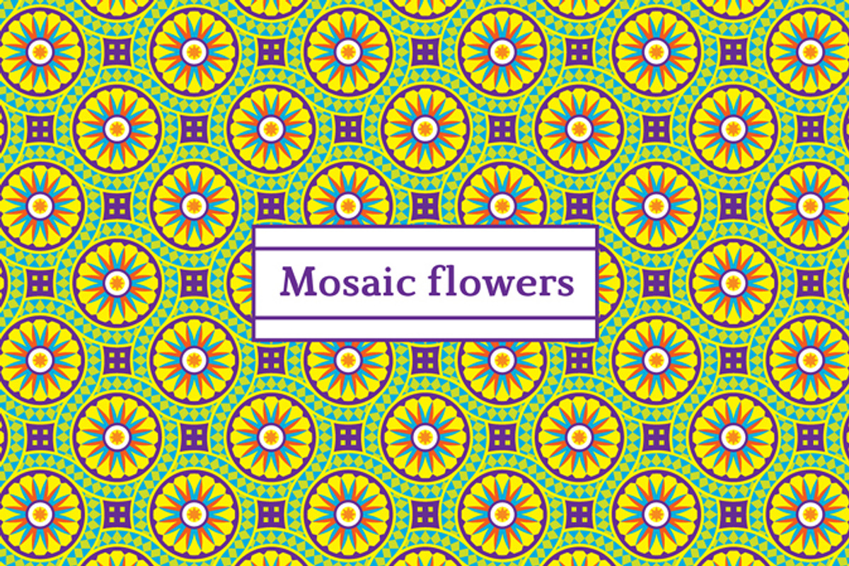 Mosaic flowers—Festive patterns, a Pattern Graphic by Zhurov (Photo 5 of 12)