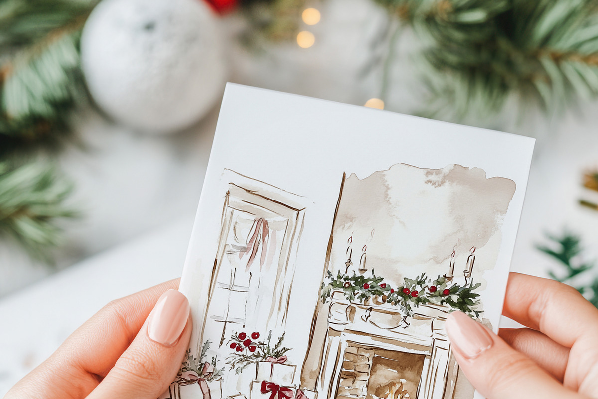 Merry & Bright Christmas Card Mockup, a Product Mockup by NikiArts (Photo 9 of 17)