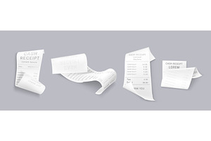Cash bill receipt paper strips, a Finance Illustration by art PVP - market