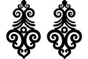 Elegant Earrings SVG Collection, an Object Graphic by Designer_Momina (Thumbnail 6 of 13)