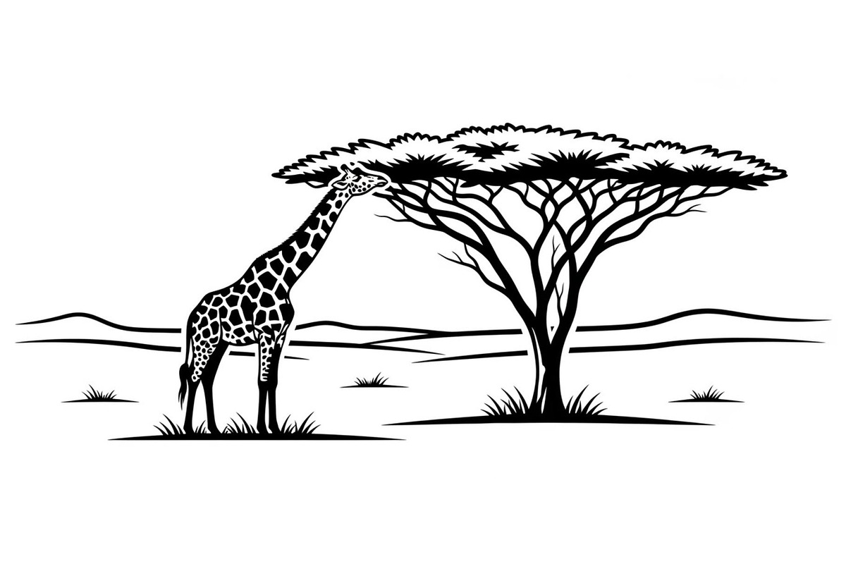 Giraffe Safari Silhouette Vector Bun, an Illustration by Designer_Momina (Photo 40 of 51)
