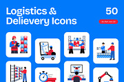 Animated Logistics and Delivery Icon, a Transportation Illustration by Creative Stall (Thumbnail 1 of 4)