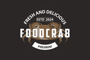 Simple crab logo design vector retro, a Branding & Logo Template by Maylianaw28