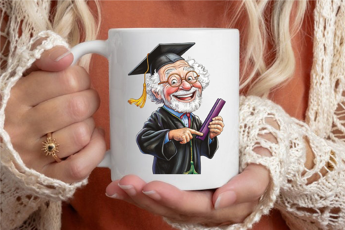 Whimsical Graduation Grandpa Clipart, an Illustration by designcity5 (Photo 4 of 5)