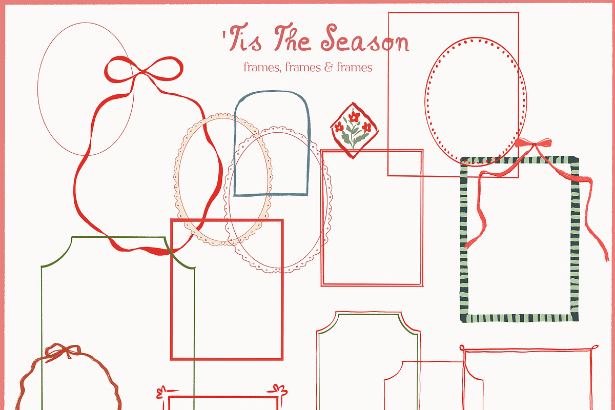 Christmas Frames Borders Templates, a Decorative Illustration by whiteheartdesign (Photo 17 of 24)