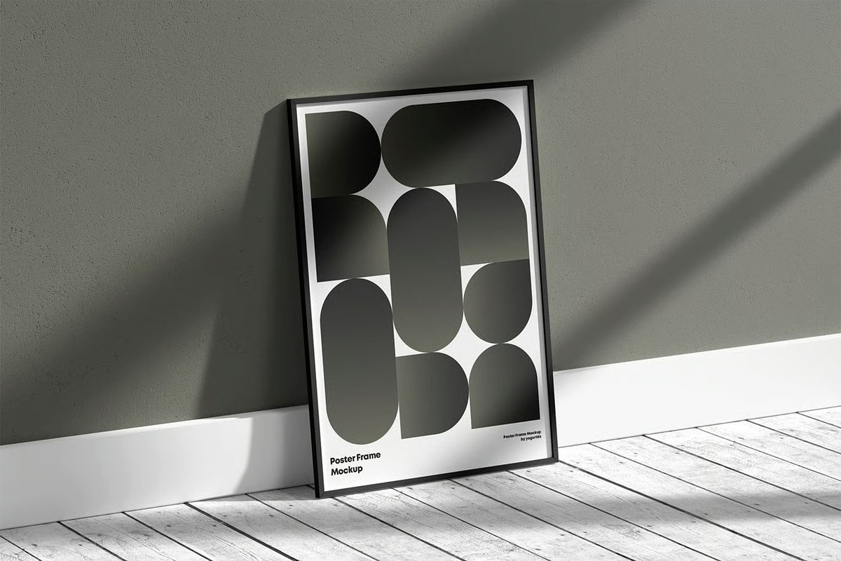 Poster Frame Mock-up, an Advertising Mockup by zippypixelstudio (Photo 6 of 16)