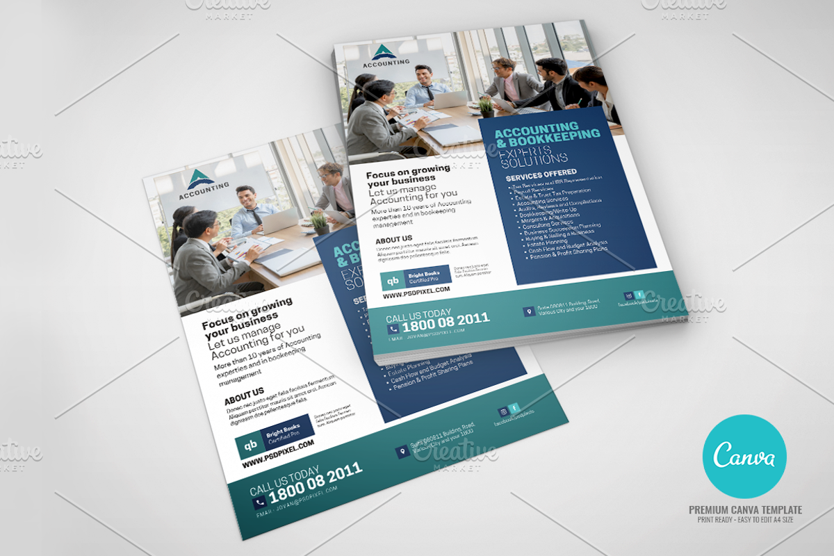 Bookkeeping and Accounting Services, a Flyer Template by PSDPixel (Photo 3 of 4)