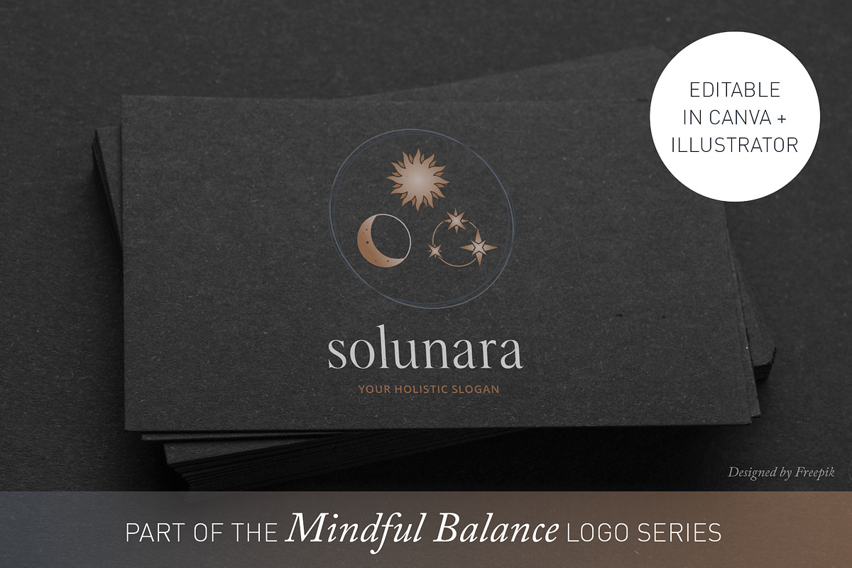 Spiritual Sun Moon Logo - Canva & AI