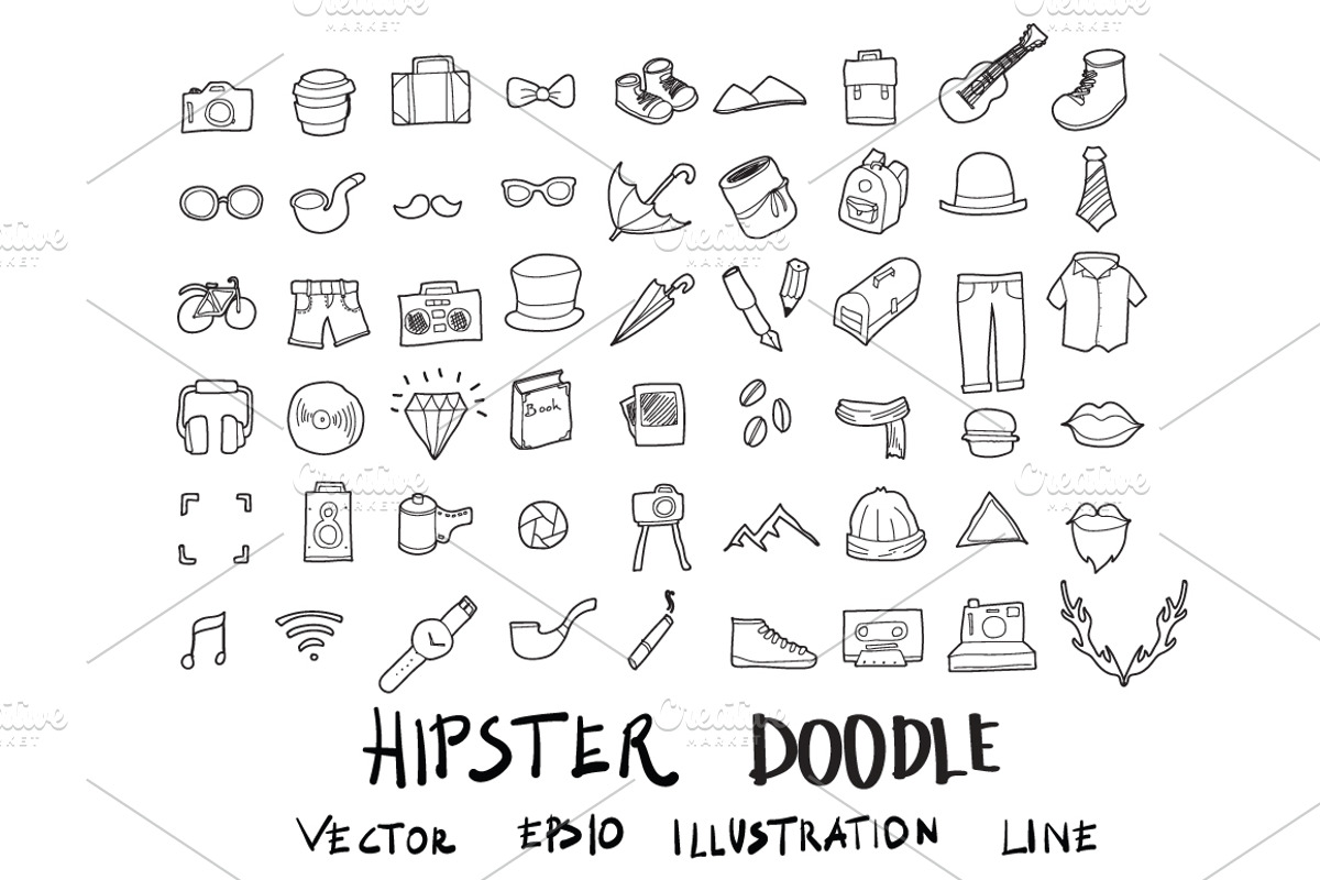 871 Hand Draw doodle icons set, an Outline Icon by TKDoodle (Photo 6 of 19)