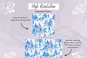 Winter Mountain & Ski Seamless Paper, a Pattern Graphic by Paper & Pattern Studio (Thumbnail 4 of 9)