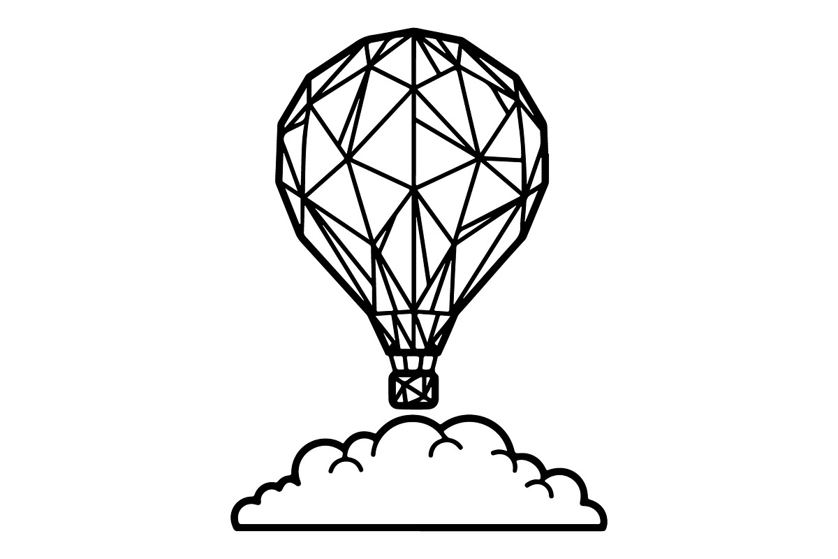 Hot Air Balloon Silhouette Bundle, an Object Illustration by Gaye Art (Photo 25 of 31)