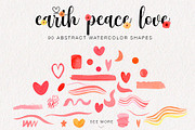Earth Peace Love Watercolor Set, a Person Illustration by Art Dari Autumn (Thumbnail 10 of 12)