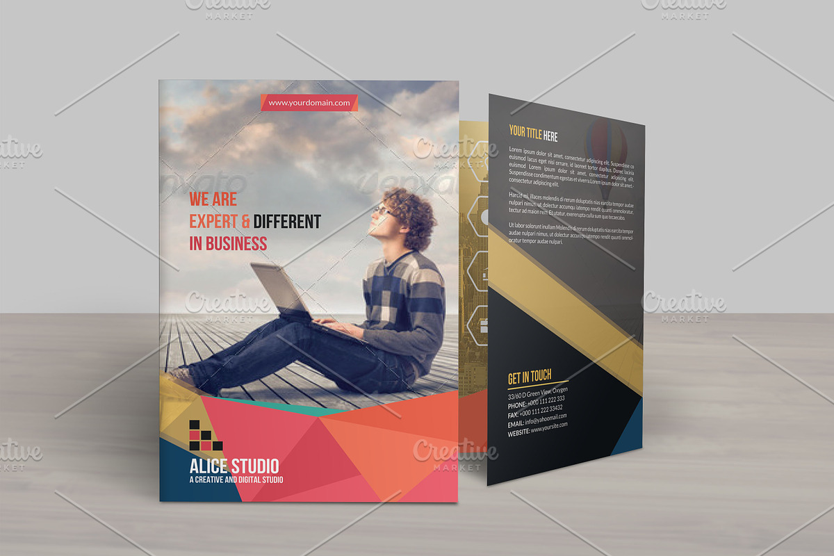 Corporate Bi Fold Brochure Template, a Brochure Template by Alice_s (Photo 2 of 8)